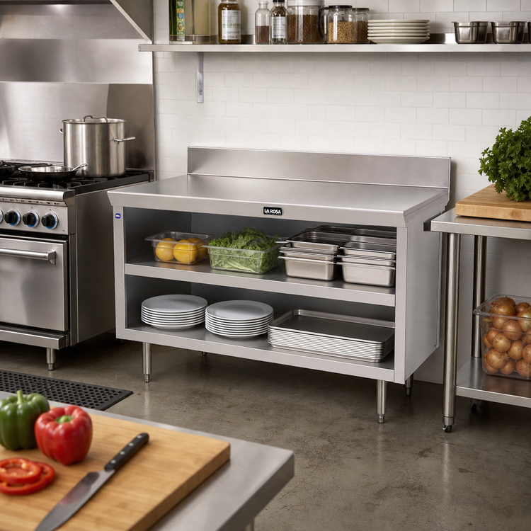 Product image #2 for La Rosa Refrigeration 36-Inch Open Shelf Utility Stand, 28-Inch Deep, 304 Stainless Steel