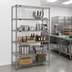Thumbnail image #2 for Eagle Red-i-Pak 5-Tier Wire Shelving Unit, 36W x 24D x 63H, Stationary, Pewter Gray Epoxy
