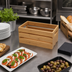 Thumbnail image #2 for American Metalcraft Bamboo 1/3-Size Rectangular Serving Crate / Display Riser