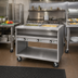 Thumbnail image #2 for Randell Custom & Serving Electric Hot Food Table with 2 12 x 20 Openings, Open Shelf Base, Stainless Steel, 33 x 30 x 36 Inches