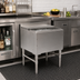 Thumbnail image #2 for John Boos 24-Inch x 21-Inch Stainless Steel Underbar Ice Bin/Cocktail Unit with Sliding Lid