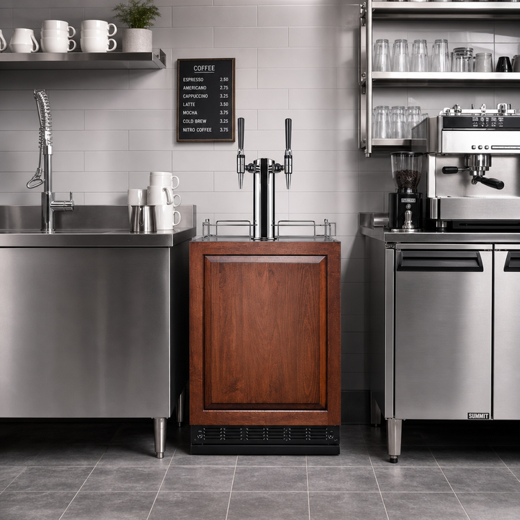 Product image #2 for Summit Commercial 24-Inch Wide Nitro Coffee Kegerator with Dual Tap Draft Arm