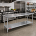Thumbnail image #2 for 120-Inch x 24-Inch Stainless Steel Work Table with Galvanized Undershelf