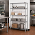Thumbnail image #2 for Eagle Group 4-Tier Chrome-Plated Wire Add-On Shelving Unit, 42W x 21D x 63H