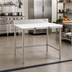 Thumbnail image #2 for Eagle Group Stainless Steel Poly Top Trimming Table with Removable Backsplash, 48W x 36D x 38.5H