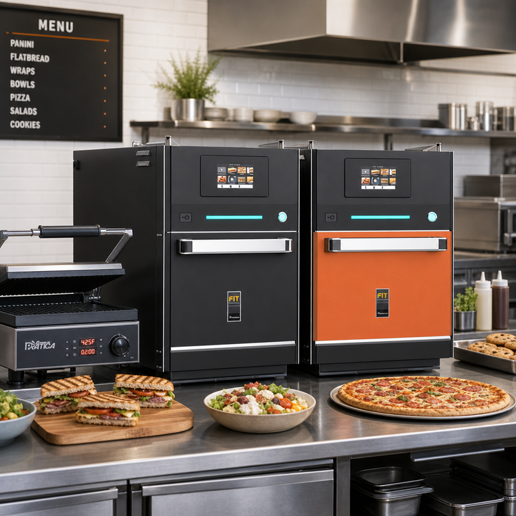 Product image #3 for Prática FIT Express Countertop Ventless High-Speed Oven with Panini Press Package