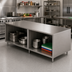 Thumbnail image #2 for BK Resources CST-3096 96-Inch Stainless Steel Chef Table with Open Front Cabinet Base