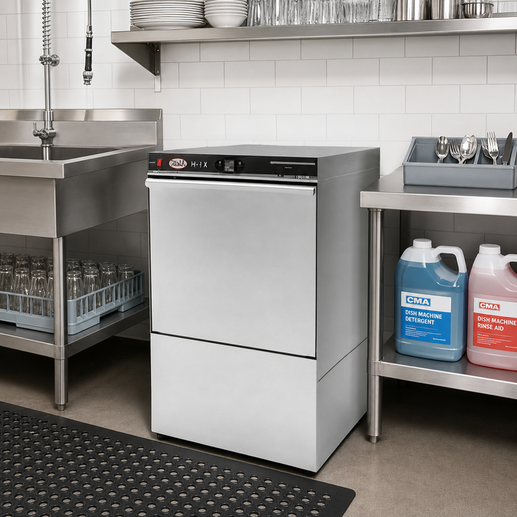 Product image #2 for CMA Energy Mizer H-1X High Temperature Undercounter Dishwasher/Glasswasher with Built-In Booster Heater