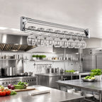 Thumbnail image #2 for Crestware GCHR10 10-Inch Bright Chrome Ceiling-Mounted Glass Hanging Rack Case of 72