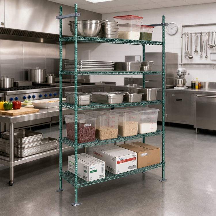 Product image #2 for Quantum TTK-C21PX 21-Inch Intermediate Track Shelving Kit with 86-Inch Posts