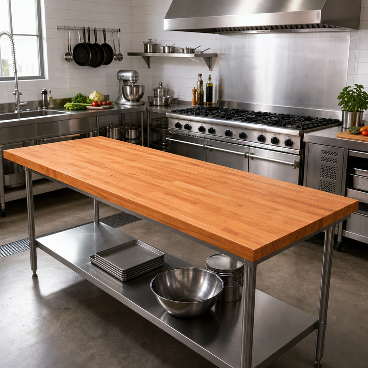 Product image #2 for Boos Block American Cherry Edge Grain Kitchen Countertop, 84 x 27 x 1-1/2 Inch, Oil Finish