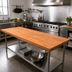 Thumbnail image #2 for Boos Block American Cherry Edge Grain Kitchen Countertop, 84 x 27 x 1-1/2 Inch, Oil Finish