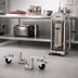 Thumbnail image #2 for Set of 2 Swivel Plate Casters with Brakes for 26-, 48-, and 65-lb Stainless Steel Sausage Stuffers