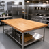 Thumbnail image #2 for John Boos Solid Maple Bakers' Work Table Top, Edge Grain, 84 x 48 x 2-1/4 Inch