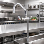 Thumbnail image #2 for Fisher 71366 Stainless Steel Add-On Faucet with 12-Inch Swing Spout, 3/8-Inch Male Inlet, for Rigid Control Valves