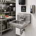 Thumbnail image #2 for Advance Tabco Special Value Series Wall Mounted Hand Sink with 14 x 10 x 5-Inch Bowl, 304 Stainless Steel, 4-Inch O.C. Faucet Holes