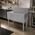 Thumbnail image #2 for Glastender DBA-36 Freestanding Stainless Steel Underbar Drainboard with Removable Perforated Insert