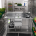 Thumbnail image #2 for Power Soak Power Prep Unlimited 66-Inch 2-Bay Produce Washing Table, Right-to-Left, 208V/3-Phase