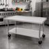 Thumbnail image #2 for Ovention 30-Inch High 60-Inch Wide Stainless Steel Equipment Stand with Adjustable Undershelf and Casters