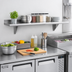 Thumbnail image #2 for Advance Tabco 84 Inch x 12 Inch Wall-Mounted Stainless Steel Shelf, 18-Gauge 430, Satin Finish