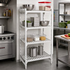 Thumbnail image #3 for Cambro Camshelving® Premium CPU242464V4480 24 x 24 x 64 Inch 4-Tier Vented Stationary Starter Shelving Unit
