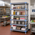 Thumbnail image #2 for Quantum Millenia 5-Shelf Open Grid Polymer Shelving Unit with Dunnage Stand, 60