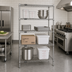 Thumbnail image #2 for Quantum 30 x 21 x 74 Inch Stationary Wire Shelving Starter Kit, 4-Shelf, 304 Stainless Steel