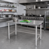 Thumbnail image #2 for Stallion 60-Inch x 36-Inch 14-Gauge Stainless Steel Top Work Table with Stallion Safety Edge
