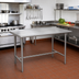 Thumbnail image #2 for Advance Tabco 84-Inch x 36-Inch Open Base Work Table with 14-Gauge 304 Stainless Steel Top and 1-1/2-Inch Rear Up-Turn