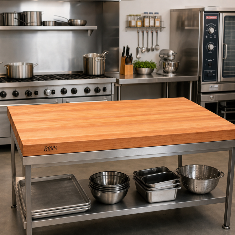 Product image #2 for Boos Block American Cherry Edge Grain Kitchen Countertop, 48 x 32 x 2-1/4 Inch, Varnique Finish