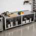 Thumbnail image #2 for John Boos Open Front Stainless Steel Cabinet Base Work Table, 108 x 36 Inches, 1-1/2 Inch Rear Riser