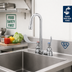 Thumbnail image #2 for T&S Brass B-0892 4-Inch Centerset Deck-Mount Medical Faucet with 2.2 GPM Swivel Gooseneck