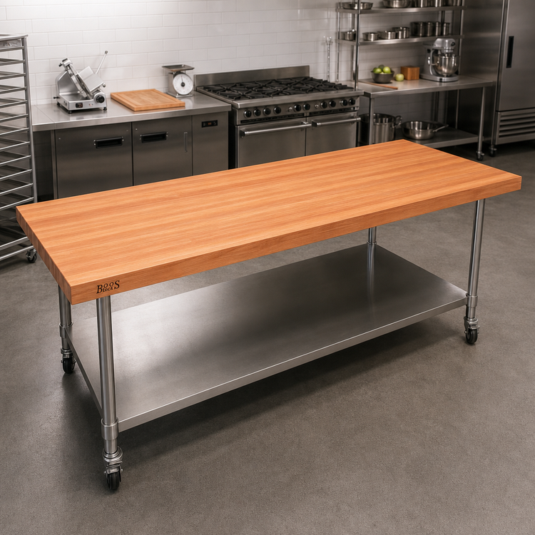 Product image #2 for Boos Block American Cherry Edge Grain Kitchen Countertop, 108 x 32 x 2-1/4 Inch, Varnique Finish
