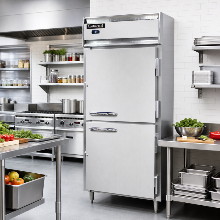 Product image #2 for Continental Refrigerator Designer Line D1FXSNSAHD One-Section Extra-Wide Shallow Depth Reach-in Freezer