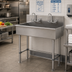Thumbnail image #2 for Advance Tabco 48-Inch Freestanding Multiwash Hand Sink with 2 Faucets