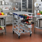 Thumbnail image #2 for Eagle Group Panco OCR-10-4AP-X Half-Size Mobile Gravity-Fed Can Rack for #5 and #10 Cans, 72 #10/96 #5 Capacity