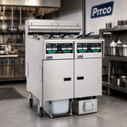 Thumbnail image #2 for Pitco Frialator (Middleby) Solstice SELV14TC-2/FD Reduced Oil Volume Electric Fryer System, 2 Fryers, 4 Tanks, Computer Controls, Built-In Filter