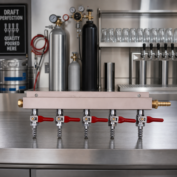 Product image #2 for Glastender Five-Product Beer Gas Manifold Kit