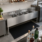 Thumbnail image #2 for John Boos UBS4-2184-2D18-X 84-Inch 4-Compartment Underbar Sink with Dual 18-Inch Drainboards, 300-Series Stainless Steel