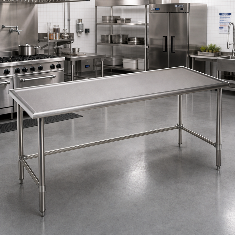 Product image #2 for Eagle Spec-Master Marine Series 120-Inch x 36-Inch Stainless Steel Work Table with Marine Edge