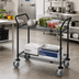 Thumbnail image #2 for Quantum Black Epoxy Two-Shelf Wire Utility Cart