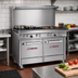 Thumbnail image #2 for Southbend Ultimate 48-Inch Gas Restaurant Range with 2 Non-Clog Burners, 36-Inch Charbroiler, and 2 Space Saver Ovens