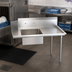 Thumbnail image #2 for BK Resources 60-Inch Straight Soiled Dish Table with Right-to-Left Operation, 10-Inch Backsplash, and Galvanized Legs