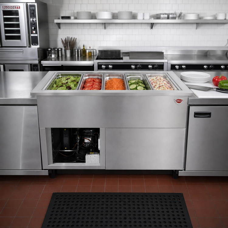 Product image #2 for Wells RCP-500 Drop-In Self-Contained Refrigerated Cold Food Well, 5-Pan Capacity