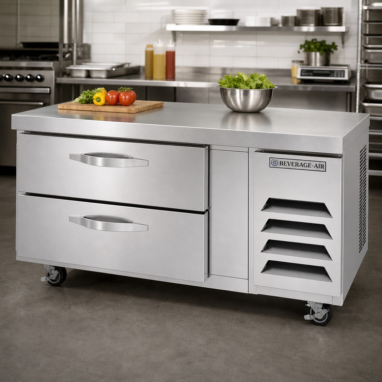 Product image #3 for Beverage-Air One-Section Two-Drawer Worktop Cook Stand Refrigerator