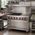 Thumbnail image #2 for American Range Green Flame 36-Inch Commercial Gas Range with 36-Inch Manual Griddle and Standard Oven