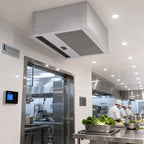 Thumbnail image #2 for Berner Architectural ARE16-2096E-1 96-Inch Recessed Electric Heated Air Curtain, 16-Ft Mounting Height, 2-Speed Dual 1 HP Motors