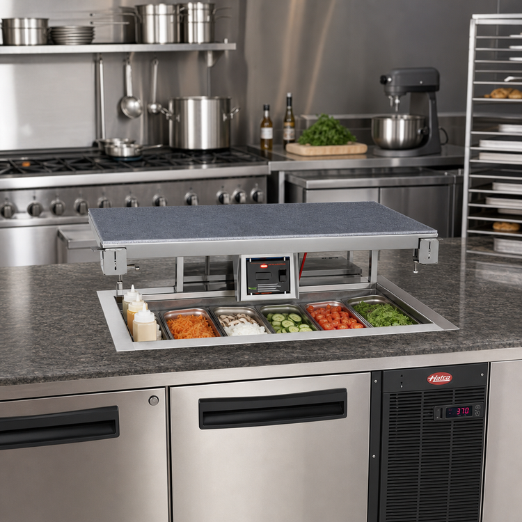 Product image #2 for Hatco Simulated Stone Built-In Flush Top Refrigerated Cold Shelf, 24-In. x 15-1/2-In.