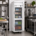 Thumbnail image #2 for Beverage-Air Horizon Series One-Section Reach-In Display Freezer with 2 Half Glass Doors, 21.06 Cu. Ft.