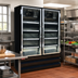 Thumbnail image #2 for Howard-McCray Two-Section Black Glass Door Reach-In Freezer Merchandiser, 42 Cu. Ft., Bottom Mount